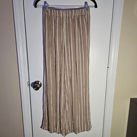 One 5 One Wide Legged Palazzo Style Pants Sz Sm Gypsy Lounge Mocha Mousse - Picture 1 of 5